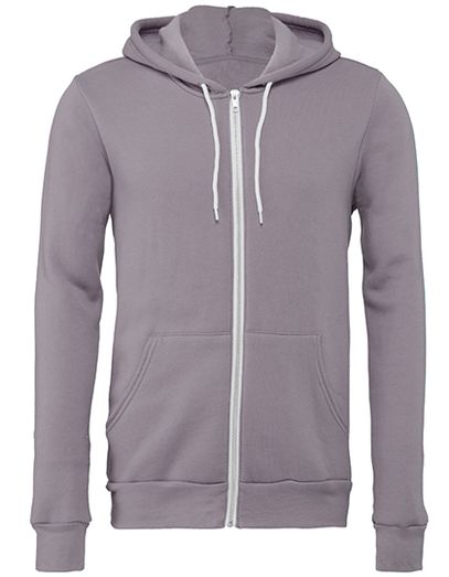 Unisex Poly-Cotton Fleece Full-Zip Hoodie - Storm