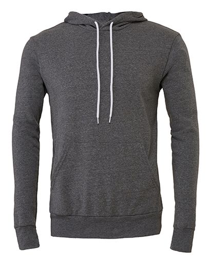 Unisex Poly-Cotton Fleece Pullover Hoodie - Deep Heather