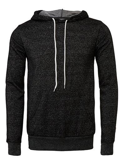 Unisex Poly-Cotton Fleece Pullover Hoodie - DTG Black