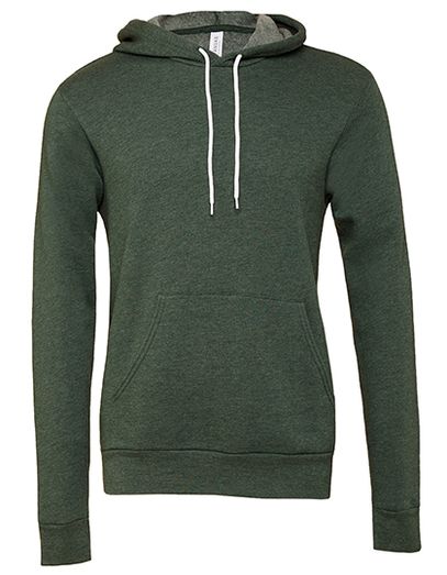 Unisex Poly-Cotton Fleece Pullover Hoodie - Heather Forest