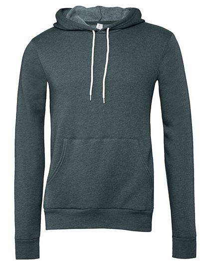 Unisex Poly-Cotton Fleece Pullover Hoodie - Heather Slate