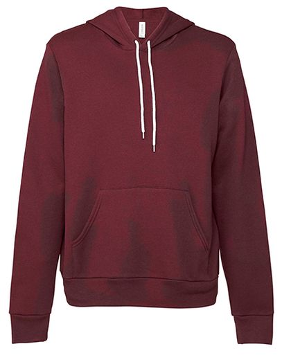 Unisex Poly-Cotton Fleece Pullover Hoodie - Maroon