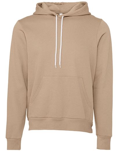 Unisex Poly-Cotton Fleece Pullover Hoodie - Tan