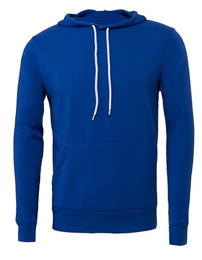 Unisex Poly-Cotton Fleece Pullover Hoodie - True Royal