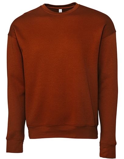 Unisex Sponge Fleece Drop Shoulder Sweatshirt - Brick