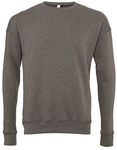 Unisex Sponge Fleece Drop Shoulder Sweatshirt - Deep Heather