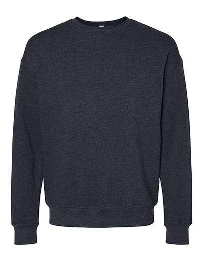 Unisex Sponge Fleece Drop Shoulder Sweatshirt - Heather Navy