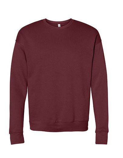 Unisex Sponge Fleece Drop Shoulder Sweatshirt - Maroon