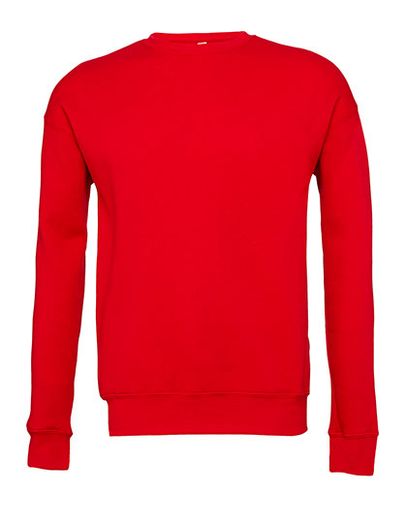 Unisex Sponge Fleece Drop Shoulder Sweatshirt - Red