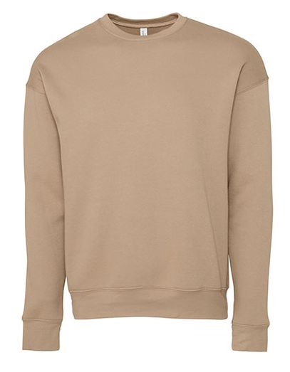 Unisex Sponge Fleece Drop Shoulder Sweatshirt - Tan