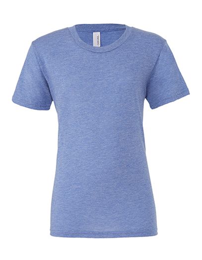 Unisex Triblend Crew Neck T-Shirt - Blue Triblend (Heather)