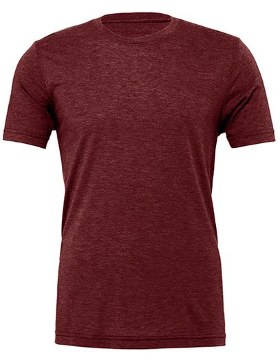 Unisex Triblend Crew Neck T-Shirt - Cardinal Triblend (Heather)