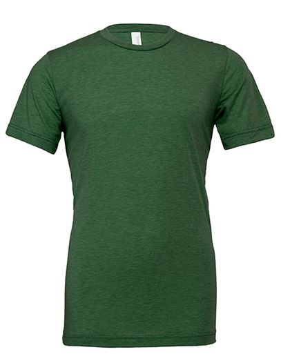 Unisex Triblend Crew Neck T-Shirt - Grass Green Triblend (Heather)