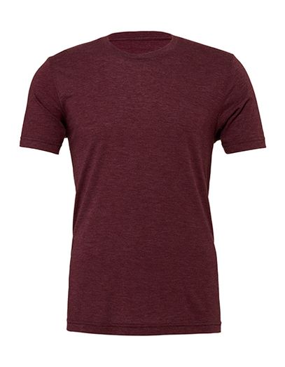 Unisex Triblend Crew Neck T-Shirt - Maroon Triblend (Heather)