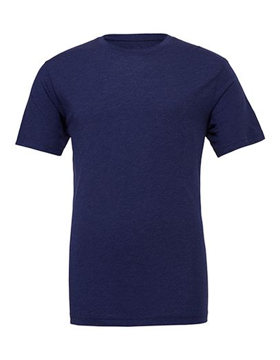 Unisex Triblend Crew Neck T-Shirt - Navy Triblend (Heather)