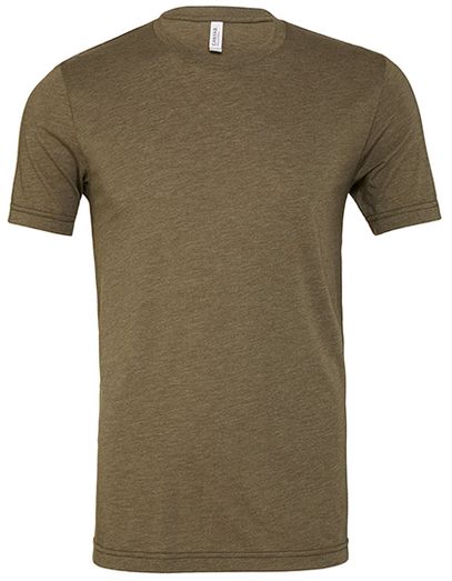 Unisex Triblend Crew Neck T-Shirt - Olive Triblend (Heather)