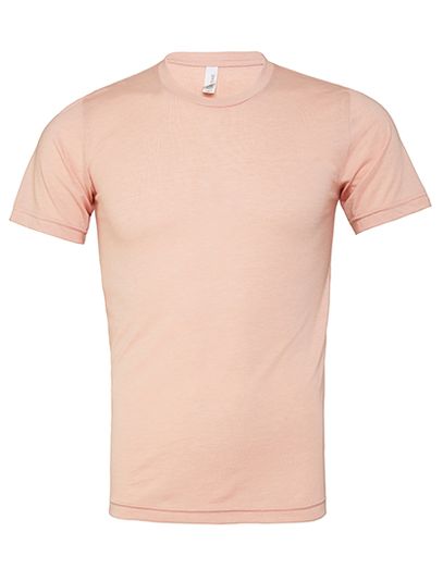 Unisex Triblend Crew Neck T-Shirt - Peach Triblend (Heather)