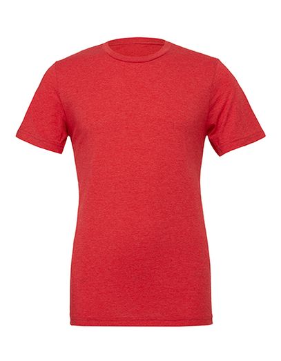 Unisex Triblend Crew Neck T-Shirt - Red Triblend (Heather)