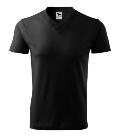 V-neck - Tričko unisex - čierna