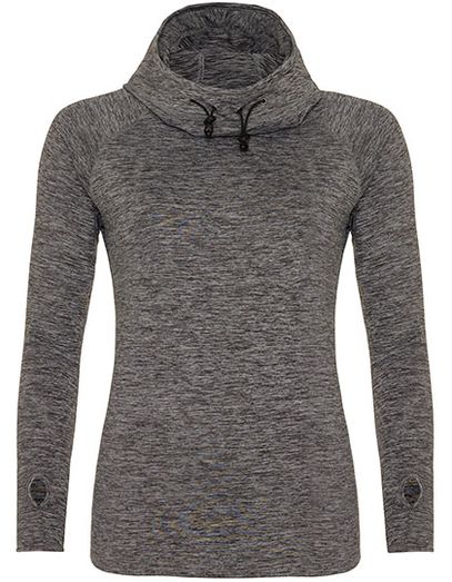 Women´s Cool Cowl Neck Top - Grey Melange