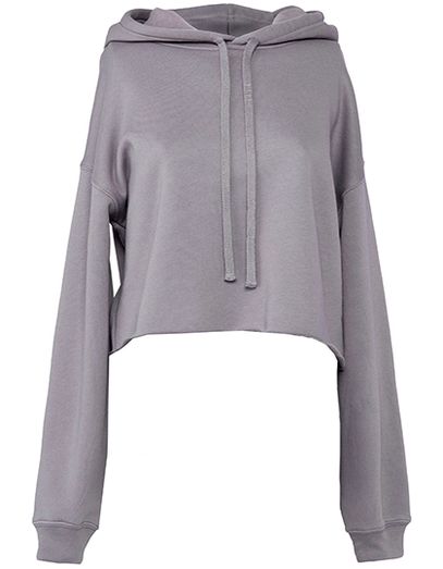 Women´s Cropped Fleece Hoodie - Storm