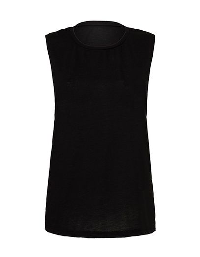 Women´s Flowy Scoop Muscle T-Shirt - Black