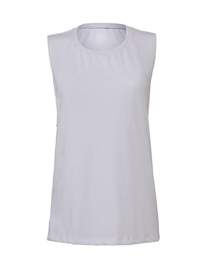 Women´s Flowy Scoop Muscle T-Shirt - White