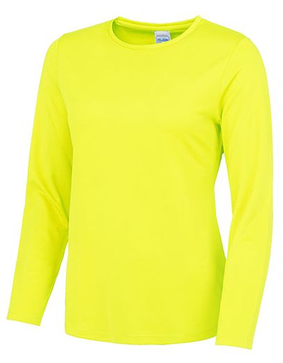 Women´s Long Sleeve Cool T - Electric Yellow