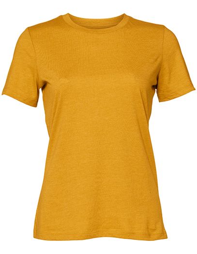 Women´s Relaxed CVC Short Sleeve Tee - Heather Mustard