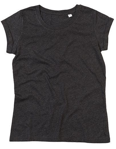 Women´s Roll Sleeve T - Charcoal Grey Melange