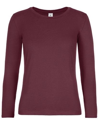 Women´s T-Shirt #E190 Long Sleeve - Burgundy