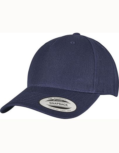 YP Classics 5 - Panel Premium Curved Visor Snapback Cap - Navy