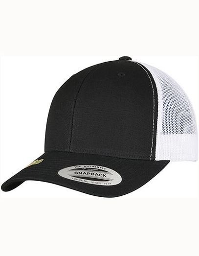 YP Classics Recycled Retro Trucker Cap 2 - Tone - Black