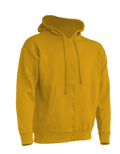 Zipped Hooded Sweater - Mustard