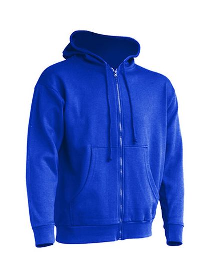 Zipped Hooded Sweater - Royal Blue